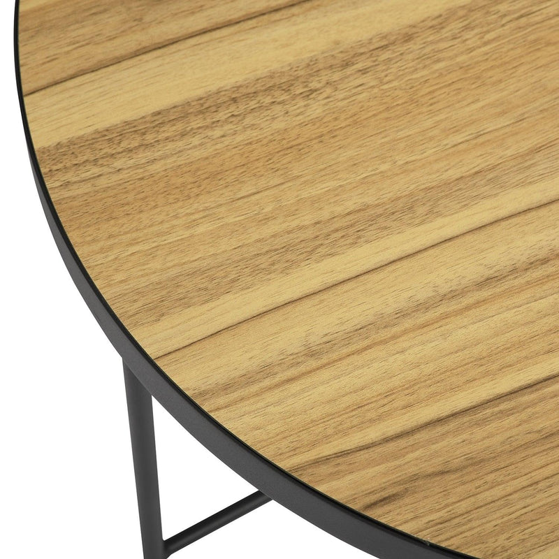 Set of 2 Round Side Table, Sofa End Table,Accent Table Round, Coffee Table Waterproof  for Living Room Bedroom, wood & marple - Urban Living Furniture (Los Angeles, CA)