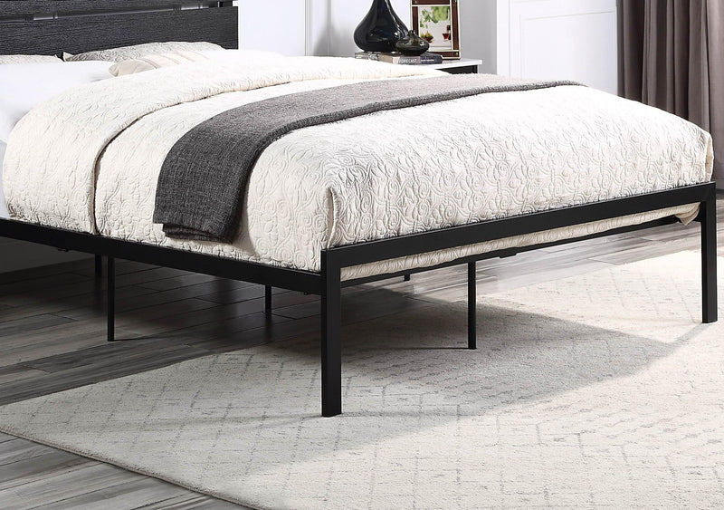 Black Metal Frame Queen Size Bed 1pc - Urban Living Furniture (Los Angeles, CA)