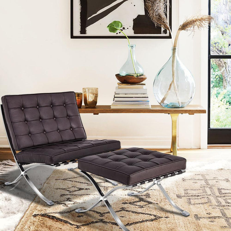 Mid-century Foldable lounge chair with ottoman - Urban Living Furniture (Los Angeles, CA)