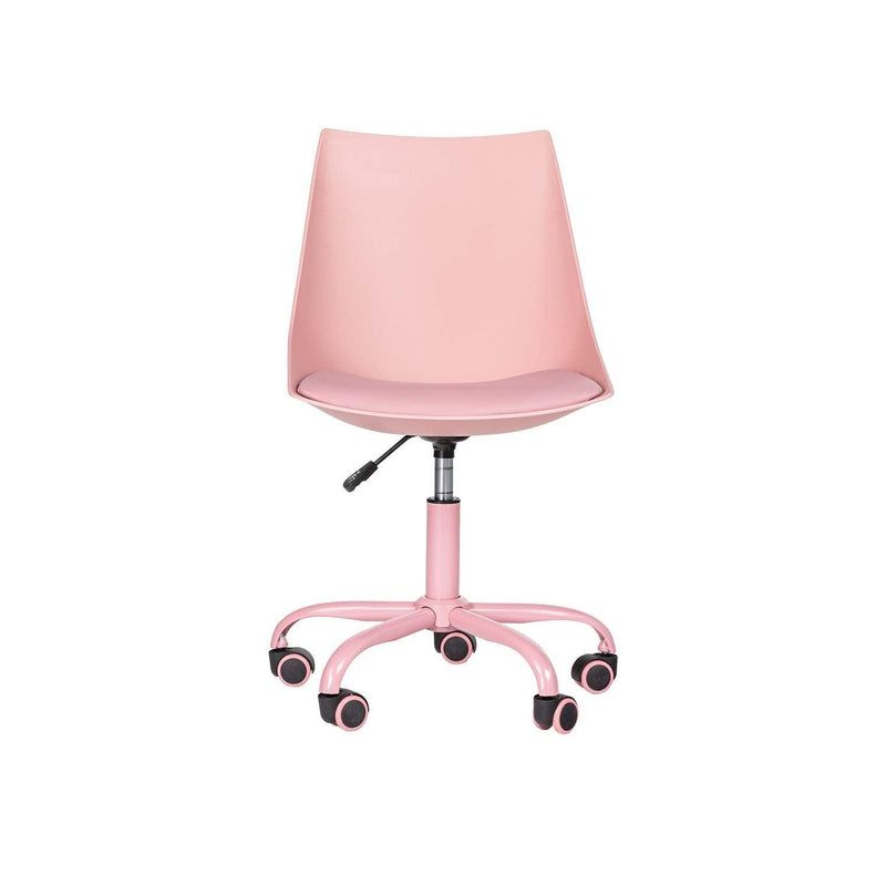 Home Office Desk Chair Computer Chair Fashion Ergonomic Task Working Chair with Wheels Height Adjustable Swivel PU Leather Pink - Urban Living Furniture (Los Angeles, CA)