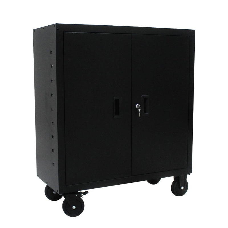 MetalStorage Cabinet with Locking Doors and One  Adjustable Shelves With 4 Wheels - Urban Living Furniture (Los Angeles, CA)