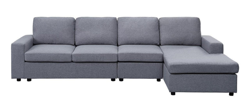 Bailey Light Gray Linen Reversible Modular Sectional Sofa Chaise - Urban Living Furniture (Los Angeles, CA)