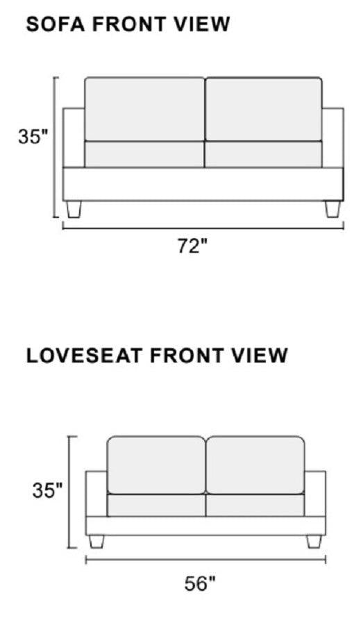 Living Room Furniture 2pc Sofa Set Grey Polyfiber Tufted Sofa Loveseat w Pillows Cushion Couch - Urban Living Furniture (Los Angeles, CA)