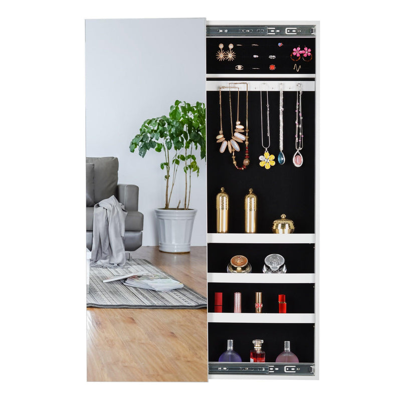 Full Mirror JewelryStorage Cabinet With with Slide Rail Can Be Hung On The Door Or Wall - Urban Living Furniture (Los Angeles, CA)