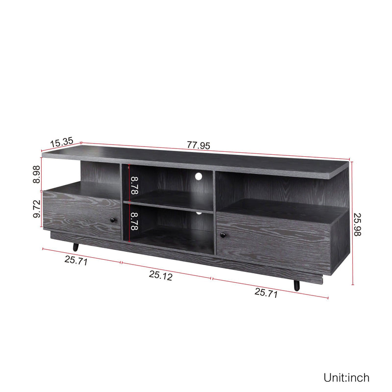 TV StandModern Wood Media Entertainment Center Console Table  with 2 Doors and 4 Open Shelves - Urban Living Furniture (Los Angeles, CA)