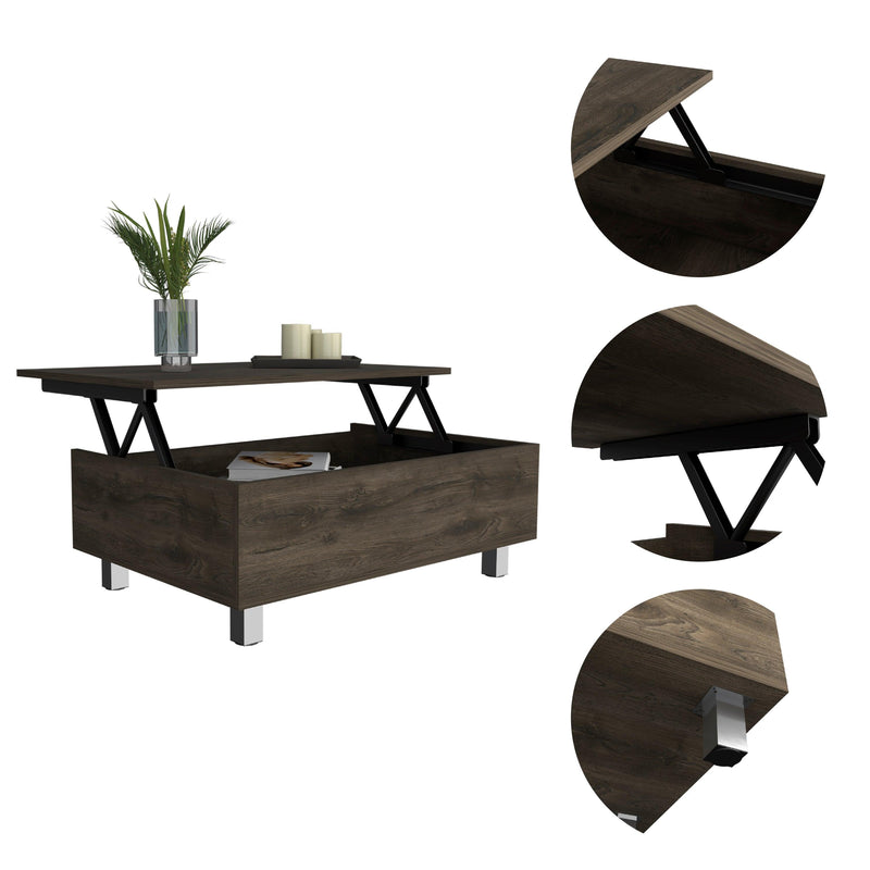 Tilton Rectangle Lift Top  Coffee Table Dark Brown - Urban Living Furniture (Los Angeles, CA)