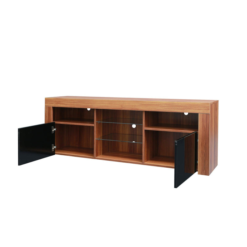 145Modern 57" TV Stand Matte Body High Gloss Fronts with 16 Color LEDs - Urban Living Furniture (Los Angeles, CA)