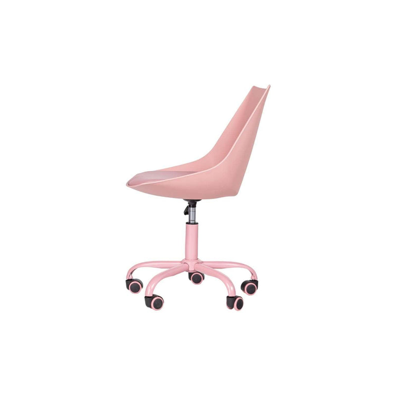 Home Office Desk Chair Computer Chair Fashion Ergonomic Task Working Chair with Wheels Height Adjustable Swivel PU Leather Pink - Urban Living Furniture (Los Angeles, CA)