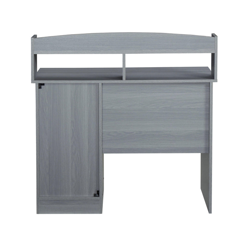 Techni MobiliModern Office Desk with Hutch, Grey