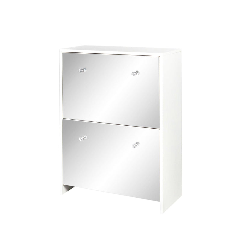 Shoe Cabinet with mirror, 2-TiersShoeStorage Cabinet with Doors for Entryway - Urban Living Furniture (Los Angeles, CA)