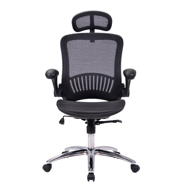 Office Chair - Ergonomic Mesh Chair Computer Chair Home Executive Desk Chair Comfortable Reclining Swivel Chair High Back with Wheels and Adjustable Headrest for Teens/Adults (Black)