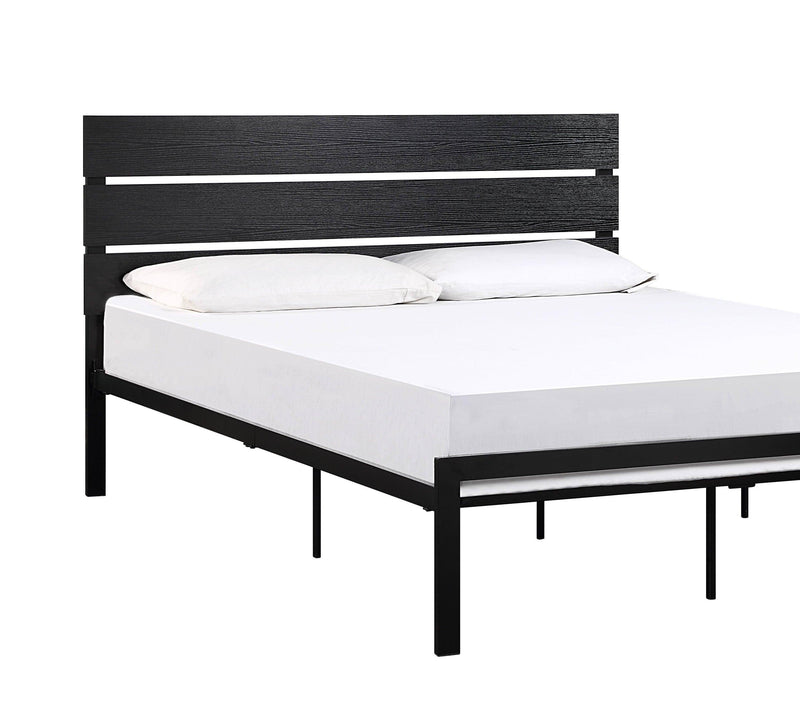 Black Metal Frame Queen Size Bed 1pc - Urban Living Furniture (Los Angeles, CA)