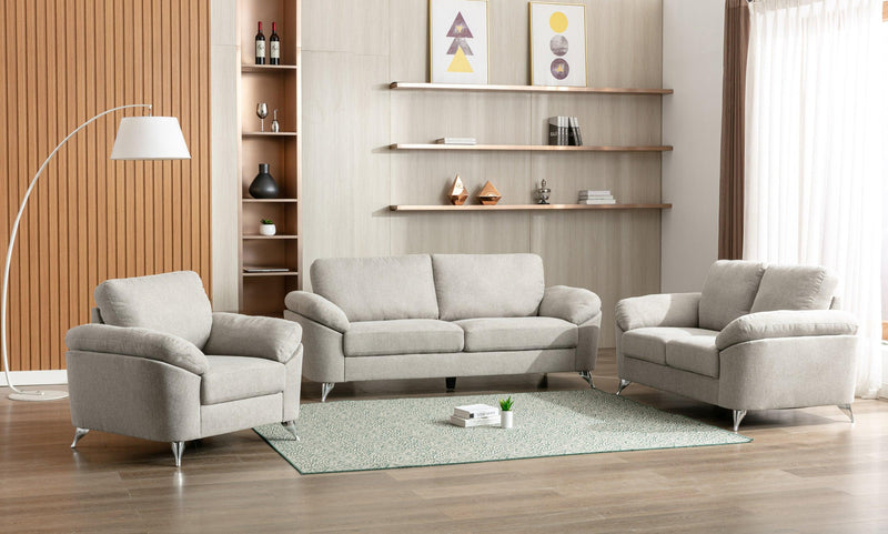 Contemporary Living Room 1pc Gray Color Sofa with Metal Legs Plywood Casual Style Furniture - Urban Living Furniture (Los Angeles, CA)