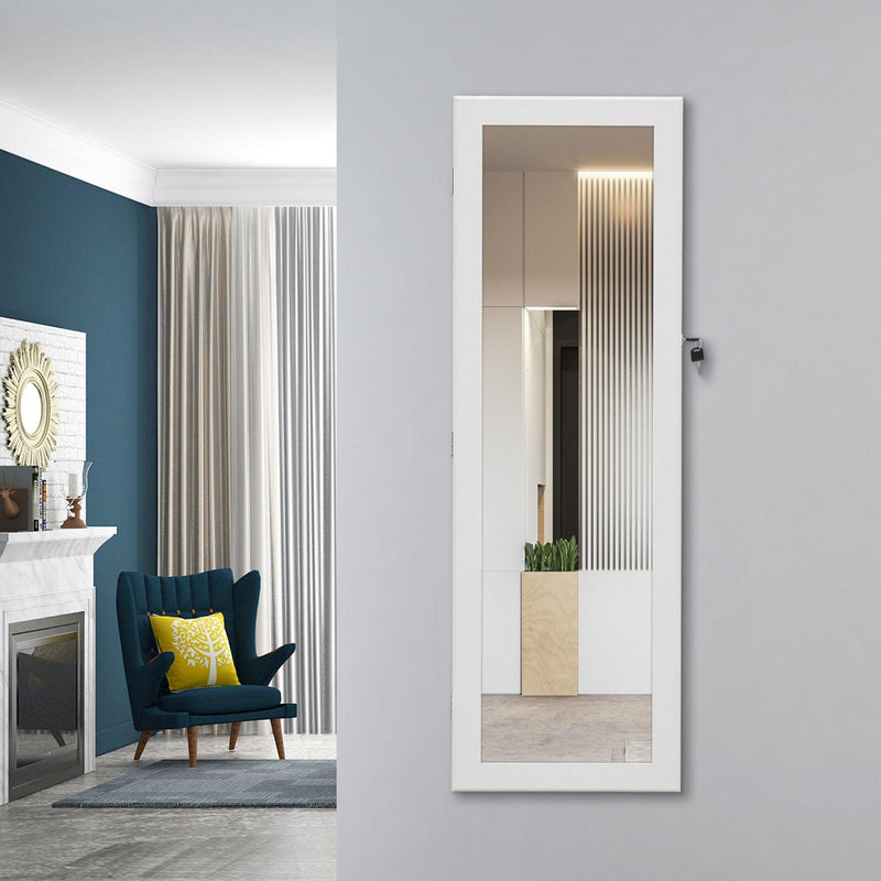 Fashion Simple JewelryStorage Mirror Cabinet With LED Lights Can Be Hung On The Door Or Wall - Urban Living Furniture (Los Angeles, CA)