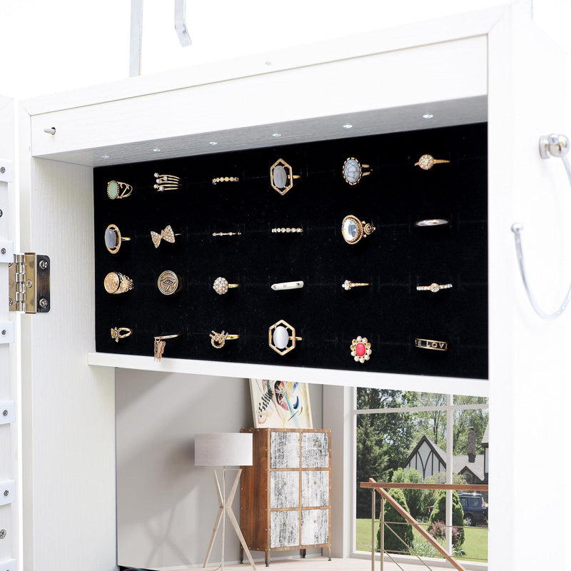 Fashion Simple JewelryStorage Mirror Cabinet With LED Lights Can Be Hung On The Door Or Wall - Urban Living Furniture (Los Angeles, CA)