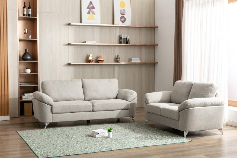 Contemporary Living Room 1pc Gray Color Sofa with Metal Legs Plywood Casual Style Furniture - Urban Living Furniture (Los Angeles, CA)