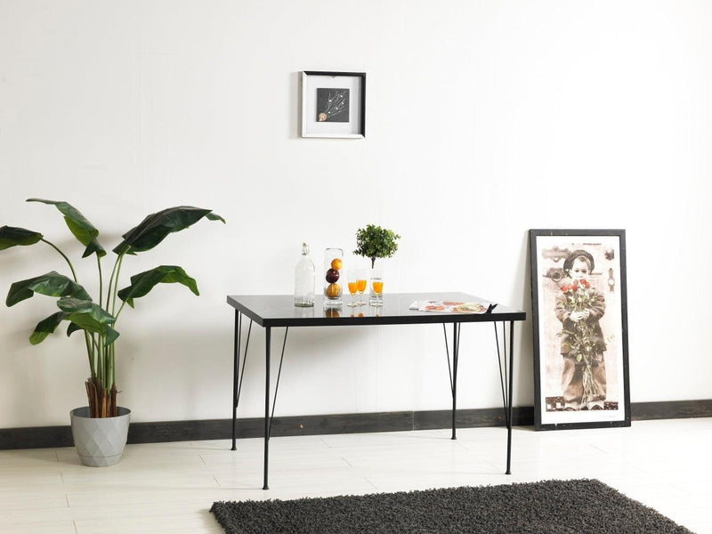 Furnish Home Store Soler 4 Metal Legs 47" Wooden Top Writing and Computer  Desk for Home Office, Marble Black - Urban Living Furniture (Los Angeles, CA)