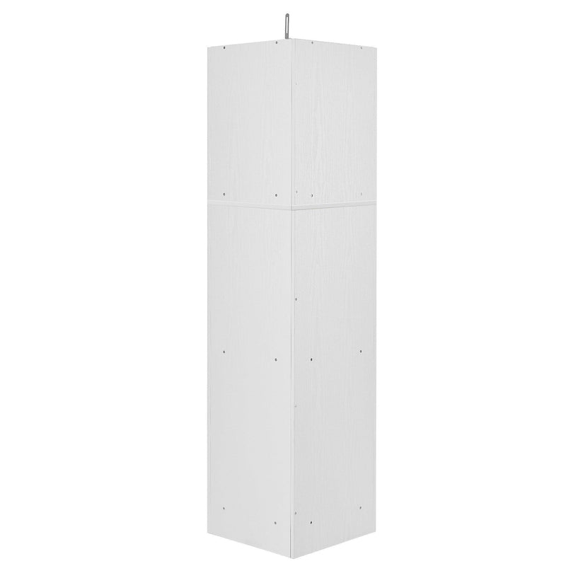 Tall Bathroom Corner Cabinet, FreestandingStorage Cabinet with Doors and Adjustable Shelves, MDF Board, White