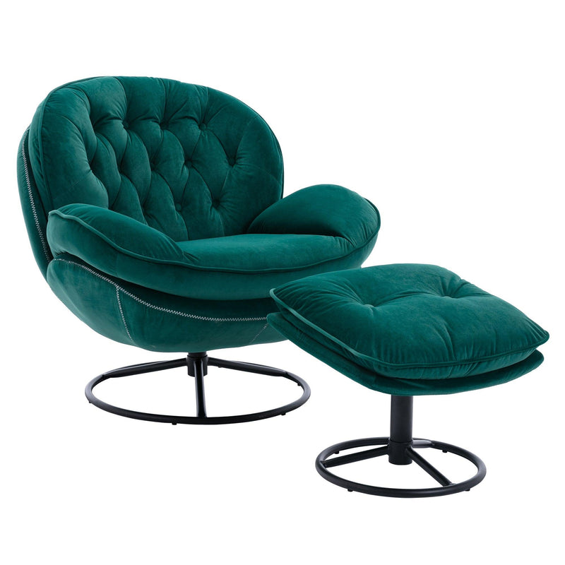 Accent chair  TV Chair  Living room Chair  with Ottoman-GREEN - Urban Living Furniture (Los Angeles, CA)