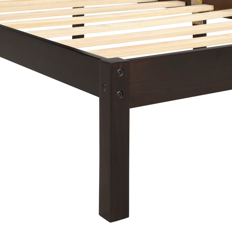 Platform Bed Frame with Headboard , Wood Slat Support , No Box Spring Needed ,Queen,Espresso - Urban Living Furniture (Los Angeles, CA)