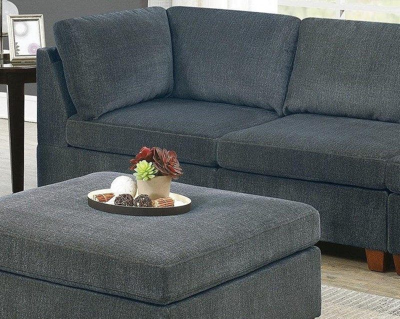 1pc Corner wedge Grey Chenille Fabric Modular Corner wedge Sofa Living Room Furniture