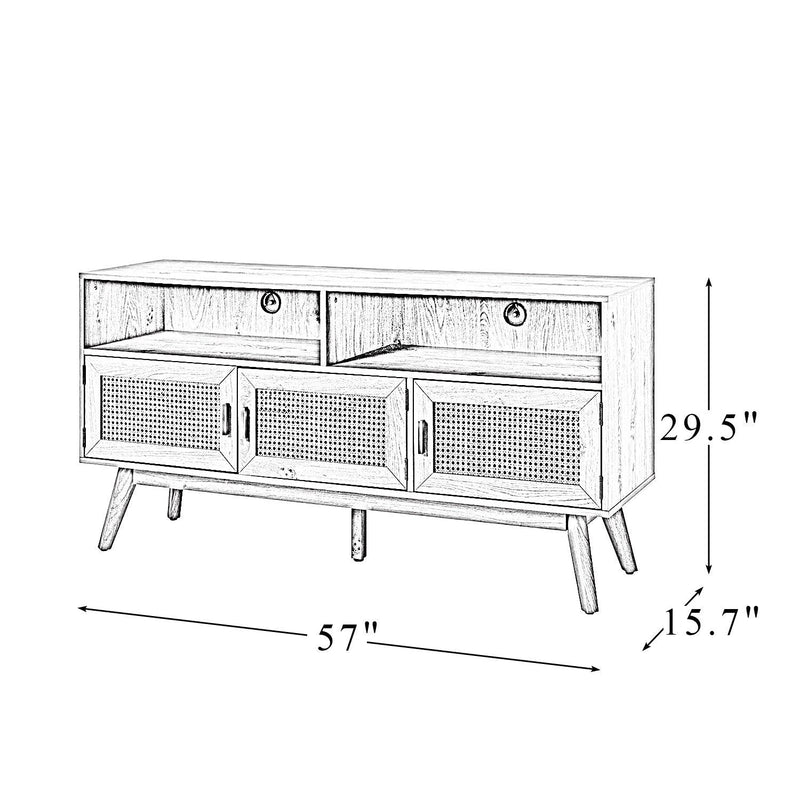 Mermeros TV Stand for TVs up to 65" with Three Doors - Urban Living Furniture (Los Angeles, CA)