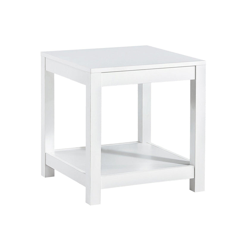 Simple white side table , 2-tier small space end table ,modern night stand, sofa table, side table withStorage shelve - Urban Living Furniture (Los Angeles, CA)