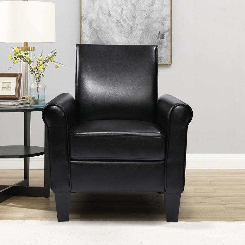 Accent Chairs, Comfy Sofa Chair, Armchair for Reading, Living Room, Bedroom, Office，Waiting Room, PU leather, Black - Urban Living Furniture (Los Angeles, CA)