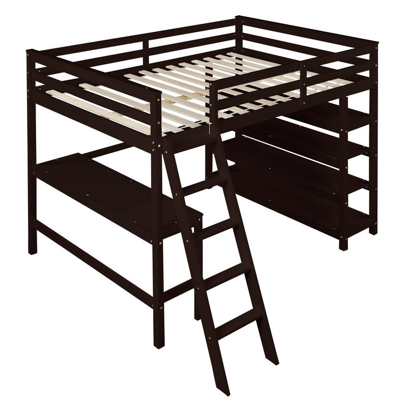 Loft Bed Full with desk,ladder,shelves , Espresso - Urban Living Furniture (Los Angeles, CA)