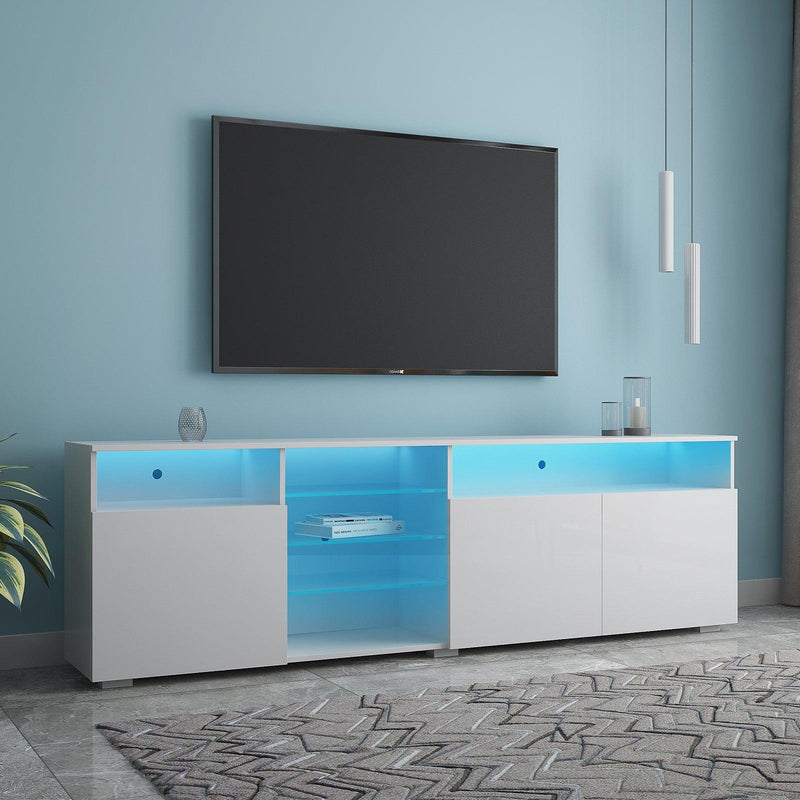 TV Stand  High Gloss DoorsModern TV Stand LED (White) - Urban Living Furniture (Los Angeles, CA)