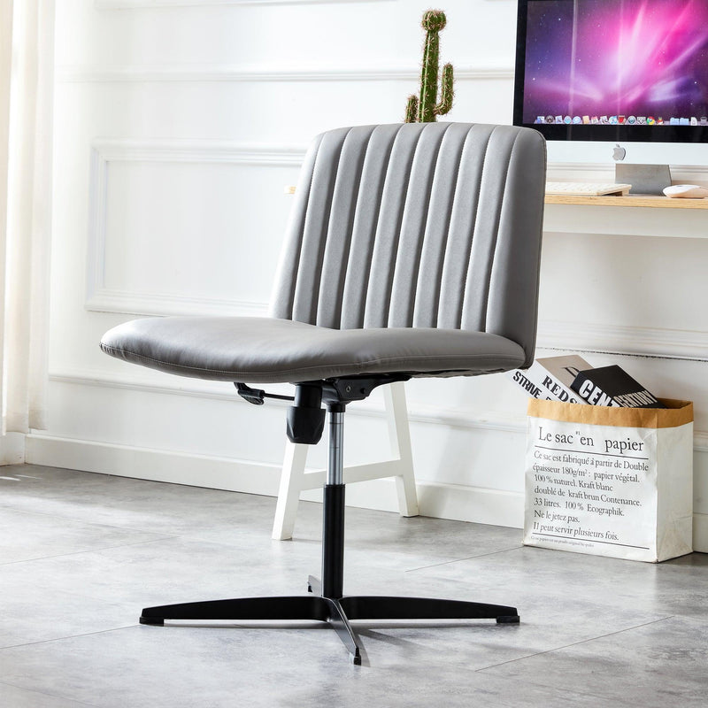 High Grade Pu Material. Home Computer Chair Office Chair Adjustable 360 ° Swivel Cushion Chair With Black Foot Swivel Chair Makeup Chair Study Desk Chair. No Wheels - Urban Living Furniture (Los Angeles, CA)