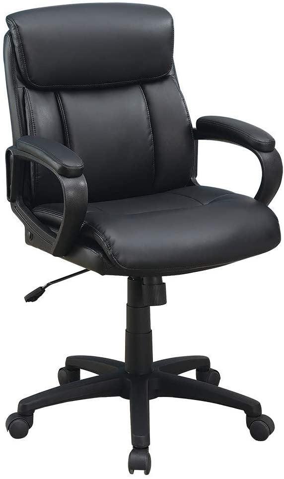 Classic Look Extra Padded Cushioned Relax 1pc Office Chair Home Work Relax Black Color