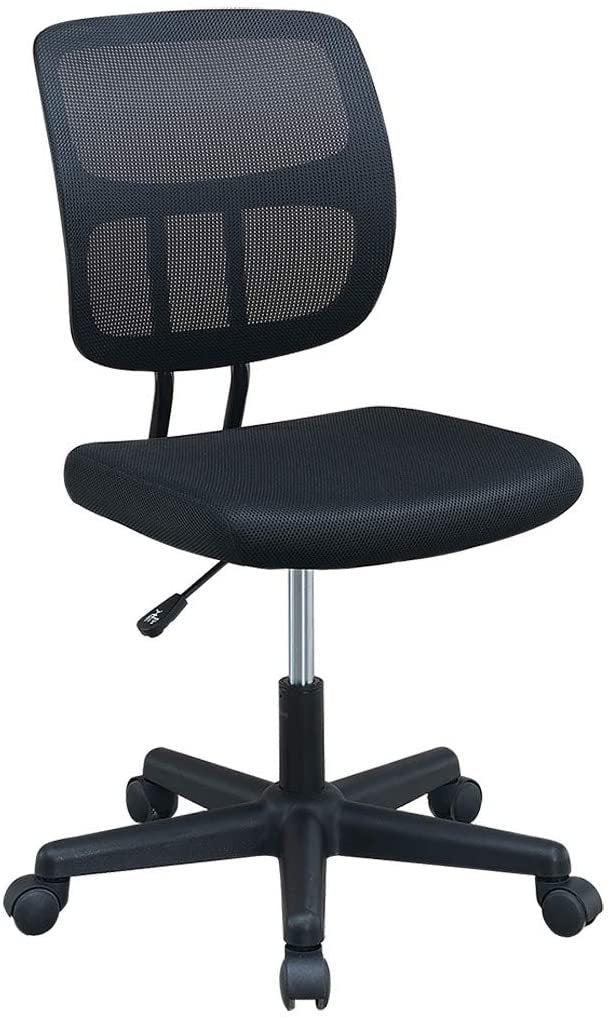 Elegant Design 1pc Office Chair Black Mesh Desk Chairs wheels Breathable Material Seats - Urban Living Furniture (Los Angeles, CA)