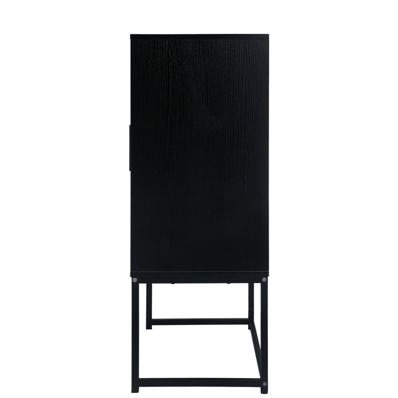 2 door cabinet,Runway-shaped leatherette finish,Embossed texture - Urban Living Furniture (Los Angeles, CA)