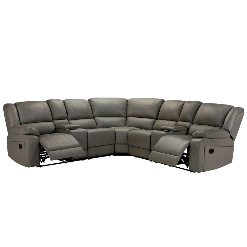 Sectional Manual Reclining Sofa GREY PU - Urban Living Furniture (Los Angeles, CA)