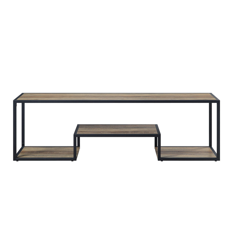 ACME Idella TV Stand in Rustic Oak & Black Finish LV00888 - Urban Living Furniture (Los Angeles, CA)