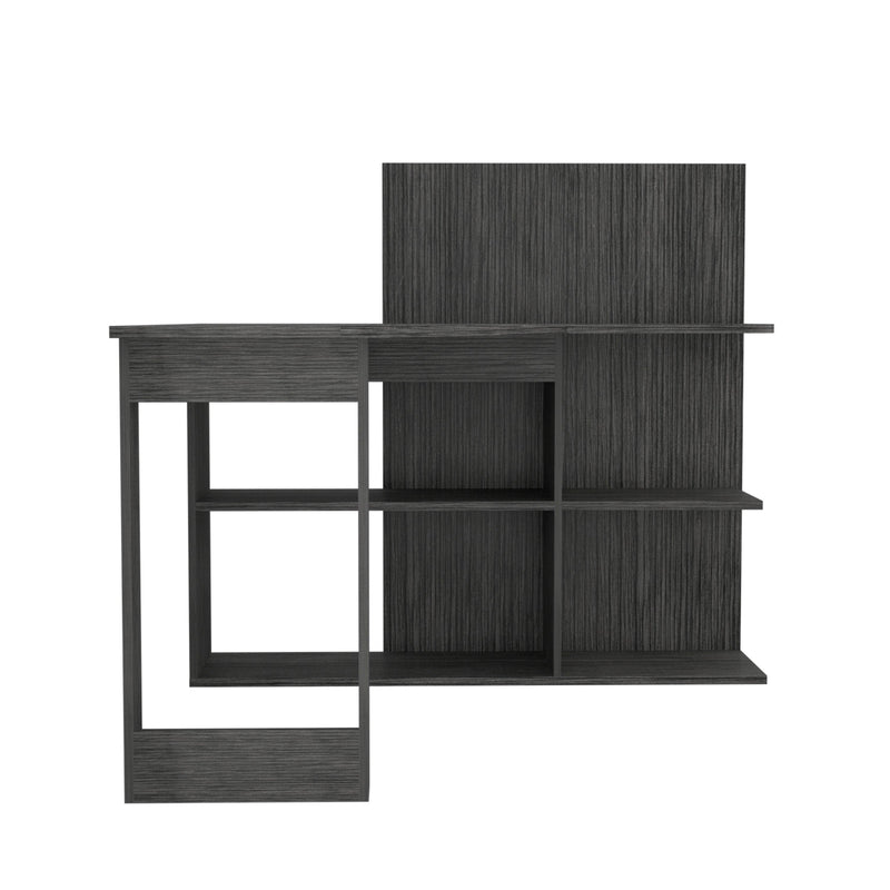 Fairfield 4-Shelf L-Shaped Computer Desk Smokey Oak - Urban Living Furniture (Los Angeles, CA)