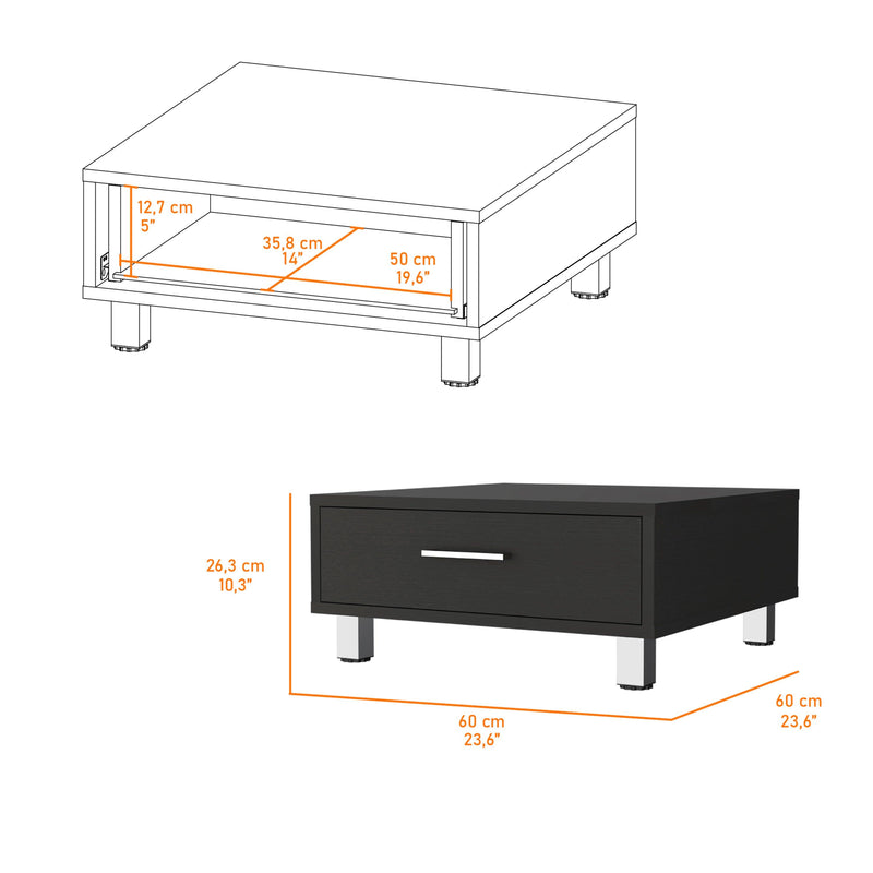 Lombard 1-Drawer Rectangle Coffee Table Black Wengue - Urban Living Furniture (Los Angeles, CA)