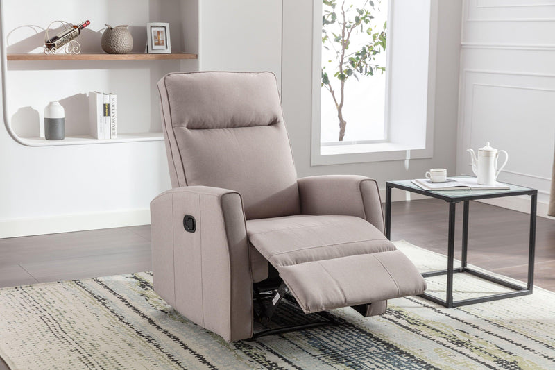 Minimalism Style Manual Recliner, Classic Single Chair, Small Sofa for Living Room&Bed Room, Cream - Urban Living Furniture (Los Angeles, CA)