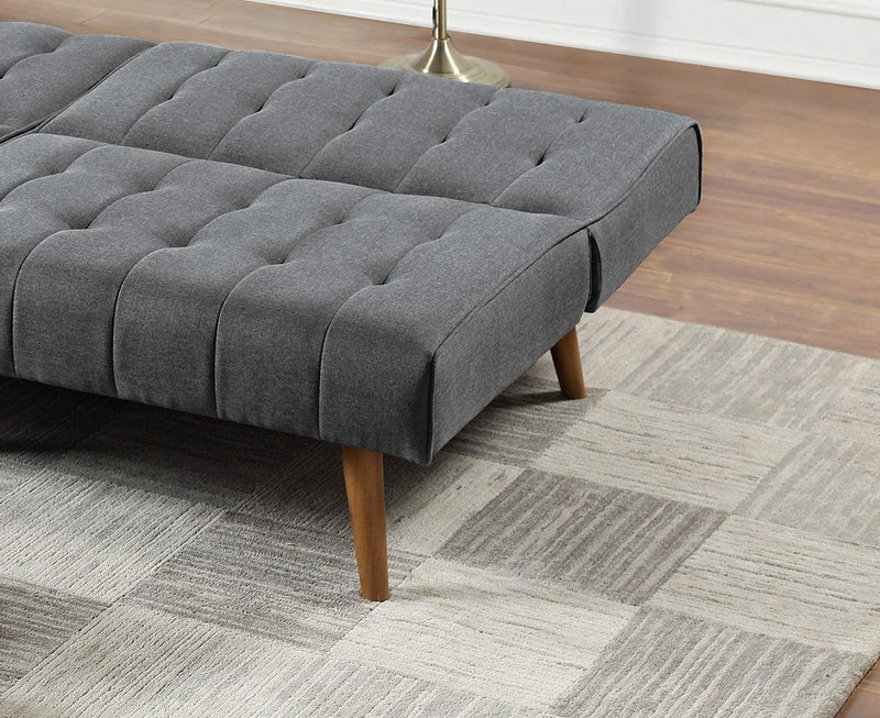 Blue GreyModern Convertible Sofa 1pc Set Couch Polyfiber Plush Tufted Cushion Sofa Living Room Furniture Wooden Legs - Urban Living Furniture (Los Angeles, CA)