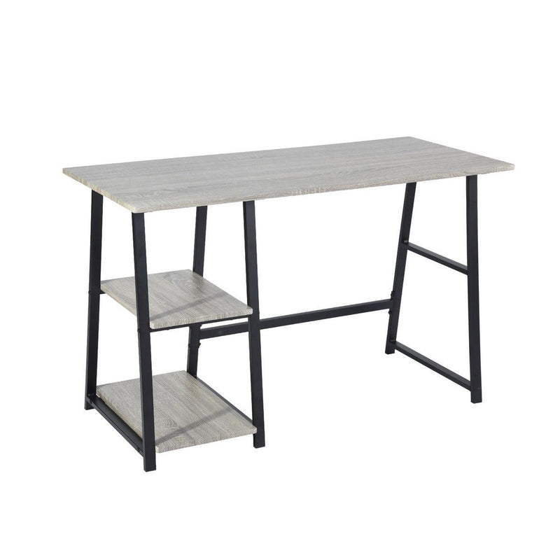 47.4"W X 19.7"D X 28.9"H Wooden Desk with 2Storage Racks - GREY & BLACK - Urban Living Furniture (Los Angeles, CA)