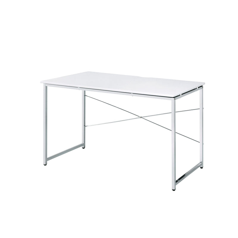 ACME Tennos Vanity Desk  in White & Chrome Finish AC00903 - Urban Living Furniture (Los Angeles, CA)