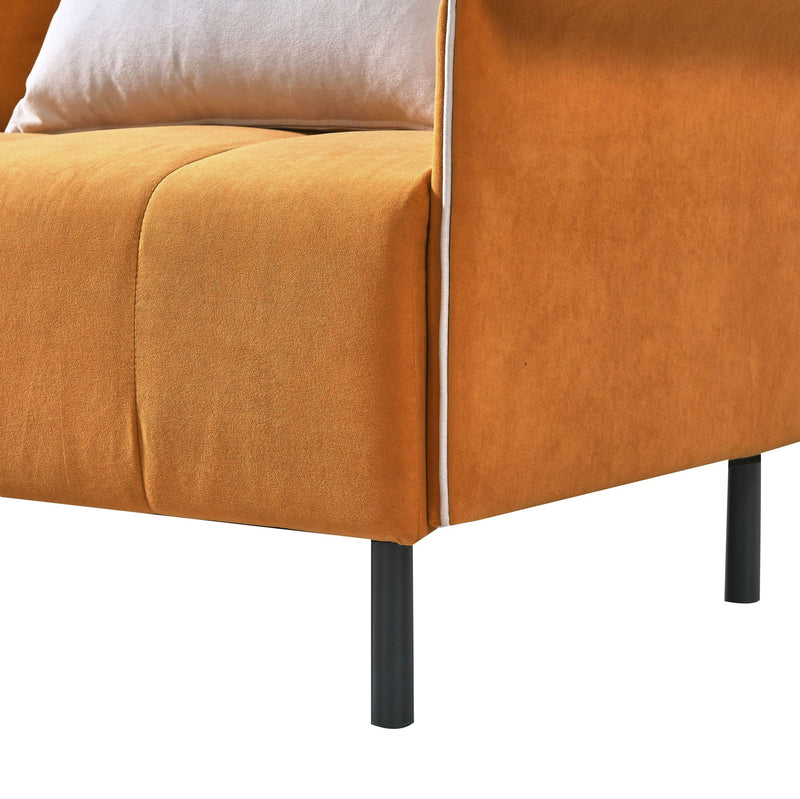 HQ-282 Sofa Couch,  Mid-Century Tufted Love Seat for Living Room(ORANGE) - Urban Living Furniture (Los Angeles, CA)