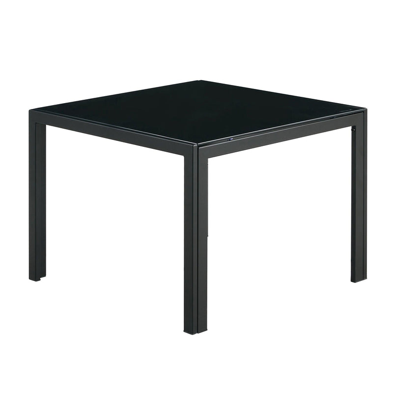 Nesting Coffee Table Set of 2, SquareModern Stacking Table with Tempered Glass Finish for Living Room,Black - Urban Living Furniture (Los Angeles, CA)