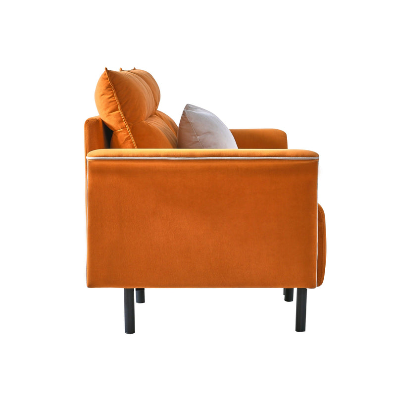 HQ-282 Sofa Couch,  Mid-Century Tufted Love Seat for Living Room(ORANGE) - Urban Living Furniture (Los Angeles, CA)