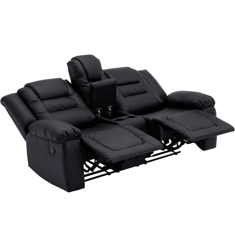 Home Theater Seating Manual Recliner, PU Leather Reclining Loveseat for Living Room - Urban Living Furniture (Los Angeles, CA)