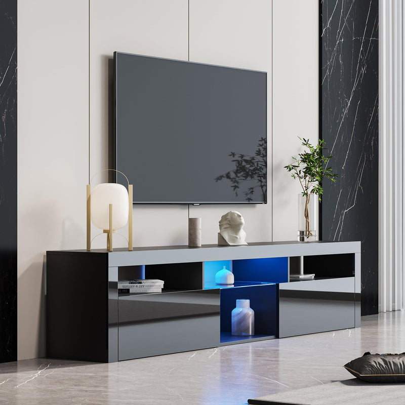 BlackModern simple TV cabinet，2Storage Cabinet with Open Shelves for Living Room Bedroom - Urban Living Furniture (Los Angeles, CA)