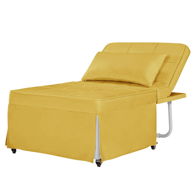 Velvet Folding Sofa Bed Sleeper Chair with Adjustable Backrest . - Urban Living Furniture (Los Angeles, CA)