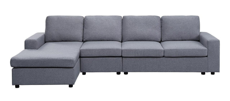 Bailey Light Gray Linen Reversible Modular Sectional Sofa Chaise - Urban Living Furniture (Los Angeles, CA)