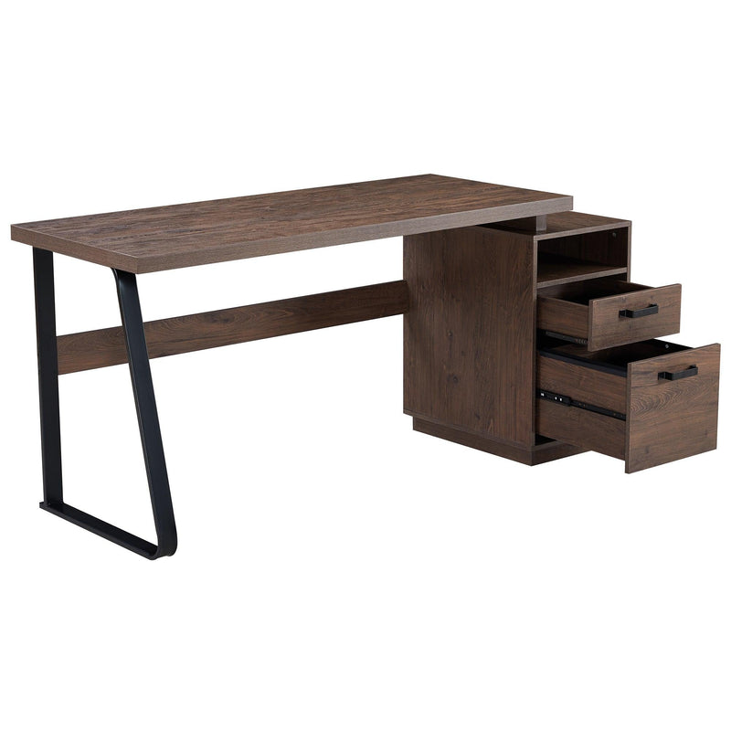 Home Office Computer Desk with Drawers/Hanging Letter-size Files, 65 inch Writing Study Table with Drawers - Urban Living Furniture (Los Angeles, CA)